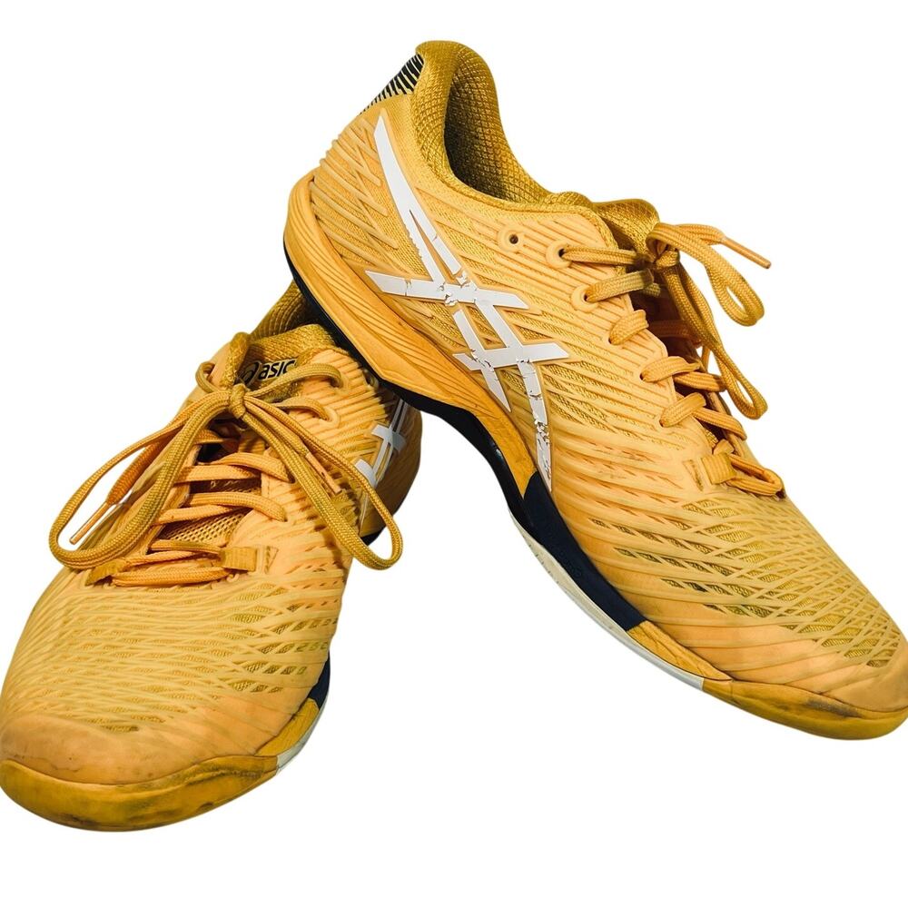 ASICS Solution Speed FF 2 Tennis Shoes Men Court Sneakers Yellow 12